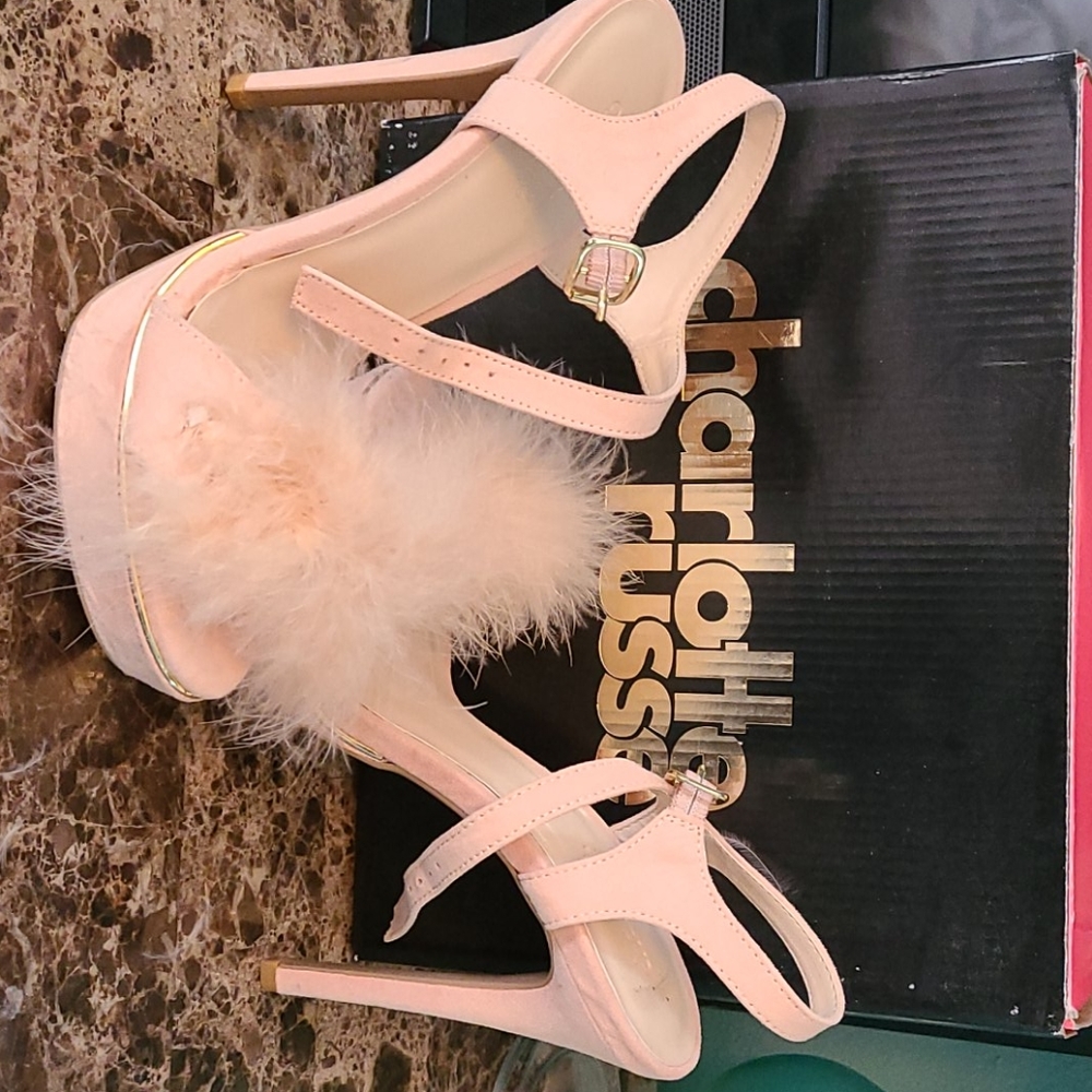Fuzzy Heels Lightly Worn